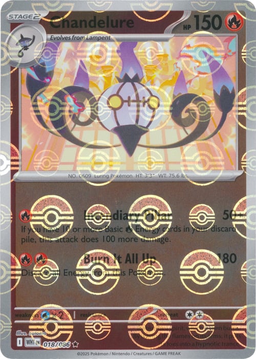 Chandelure (Poke Ball Pattern) [WHT - 018/086]