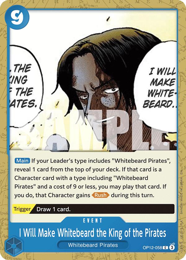 I Will Make Whitebeard the King of the Pirates [OP12 - OP12-058]