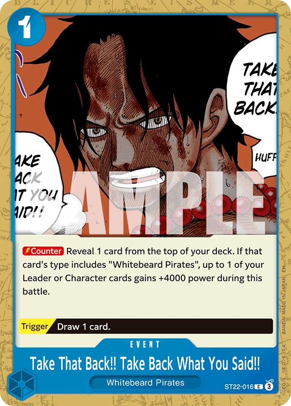 Take That Back!! Take Back What You Said!! [ST-22 - ST22-016]