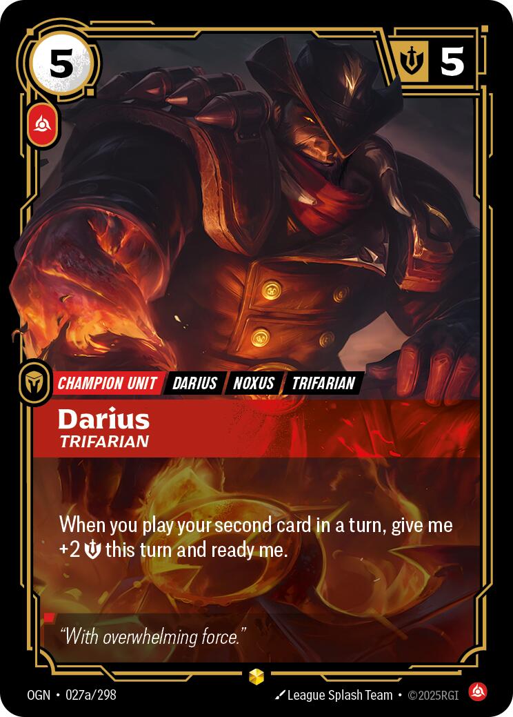 Darius - Trifarian (Alternate Art) [OGN - 027a/298]