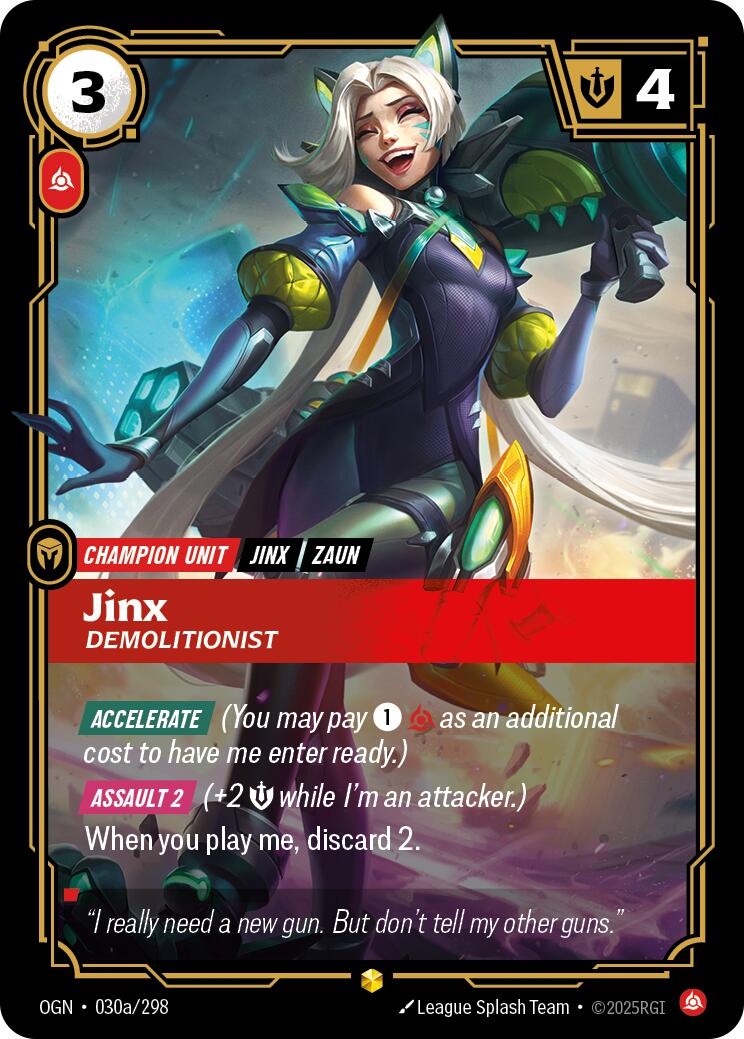 Jinx - Demolitionist (Alternate Art) [OGN - 030a/298]
