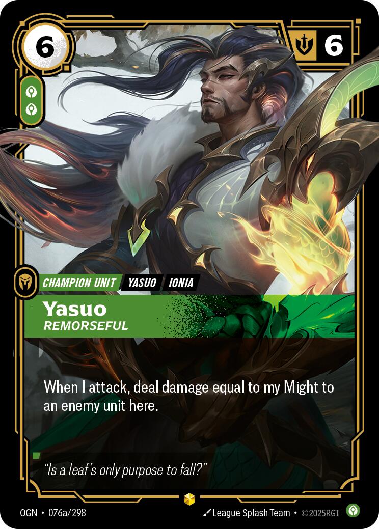 Yasuo - Remorseful (Alternate Art) [OGN - 076a/298]