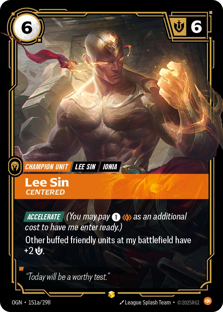 Lee Sin - Centered (Alternate Art) [OGN - 151a/298]