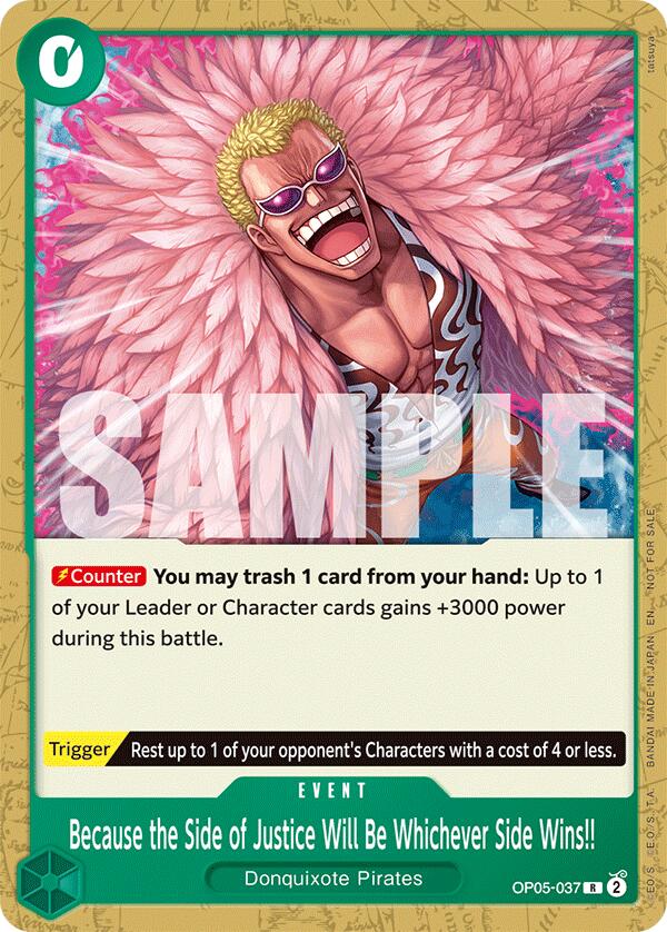 Because the Side of Justice Will Be Whichever Side Wins!! (Tournament Pack 2025 Vol. 4) [OP-PR - OP05-037]