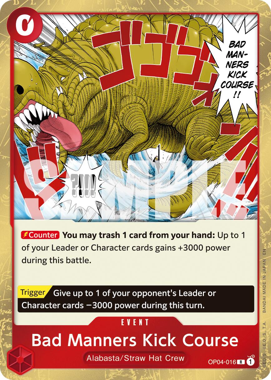 Bad Manners Kick Course (Reprint) [PRB-02 - OP04-016]