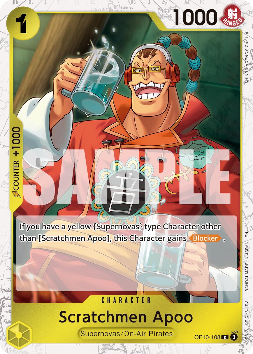 Scratchmen Apoo - OP10-108 (Pirate Foil) [PRB-02 - OP10-108]
