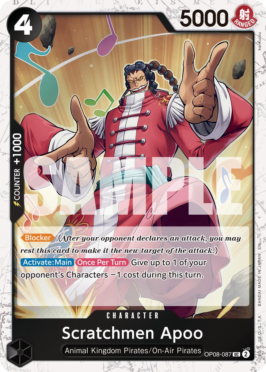 Scratchmen Apoo - OP08-087 (Pirate Foil) [PRB-02 - OP08-087]