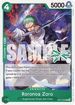 Roronoa Zoro - OP12-036 (Zoro Deck) [LT-01 - OP12-036]