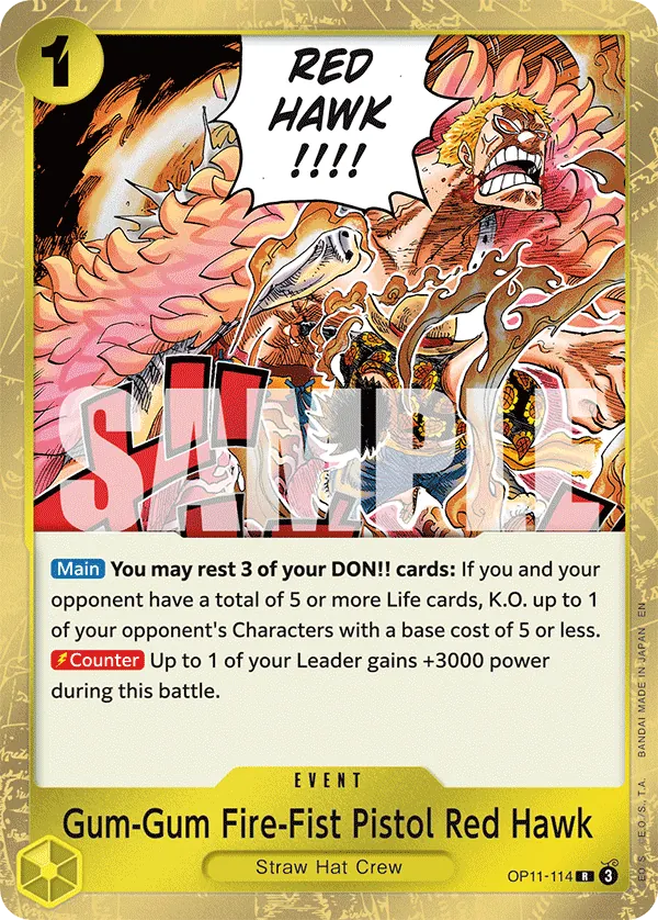 Gum-Gum Fire-Fist Pistol Red Hawk (Nami Deck) [LT-01 - OP11-114]