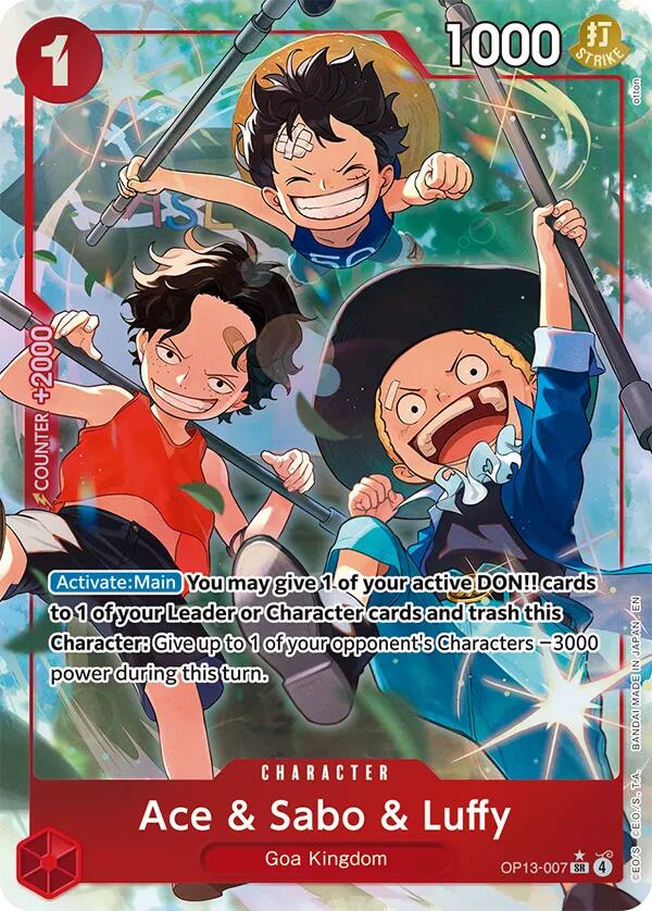 Ace & Sabo & Luffy (Alternate Art) [OP13 - OP13-007]