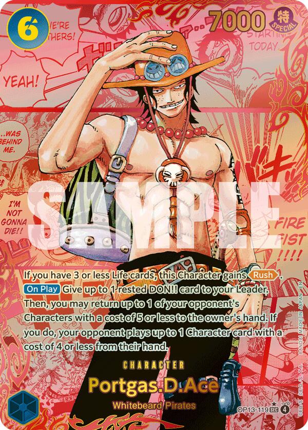Portgas.D.Ace (119) (Red Super Alternate Art) [OP13 - OP13-119]