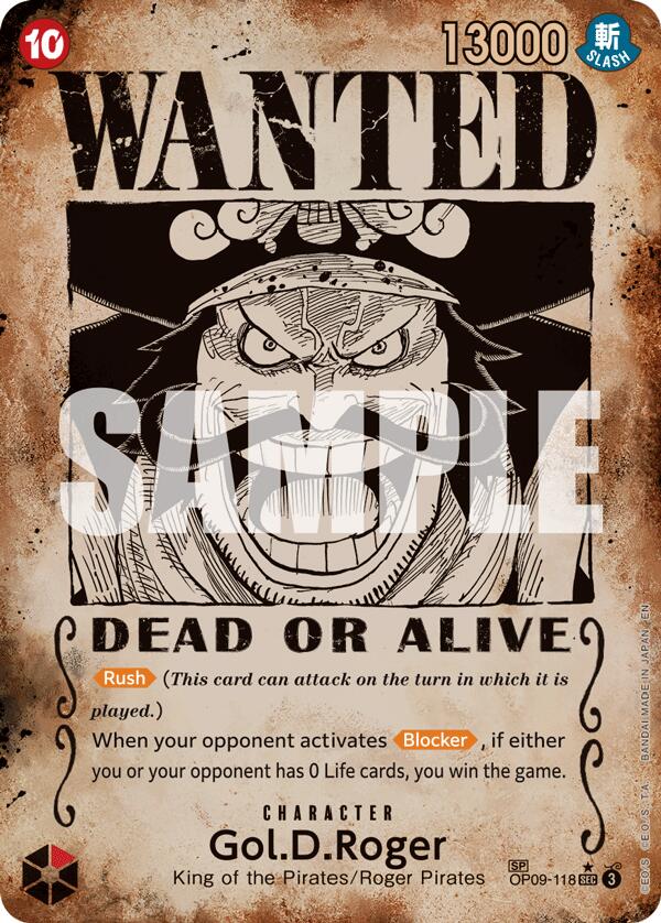 Gol.D.Roger - OP09-118 (SP) (Wanted Poster) [OP13 - OP09-118]