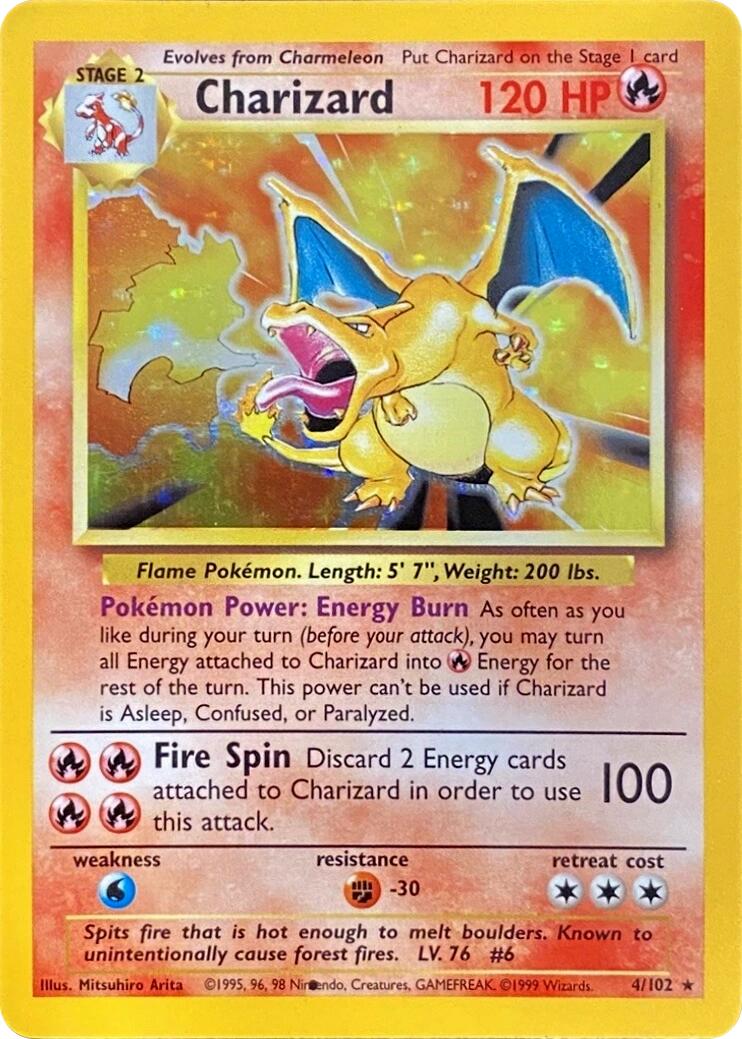 Charizard (Black Dot Error) [BS - 004/102]