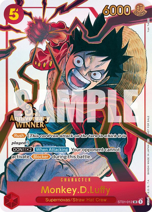 Monkey.D.Luffy - ST01-012 (3rd Anniversary Winner) [OP-PR - ST01-012]