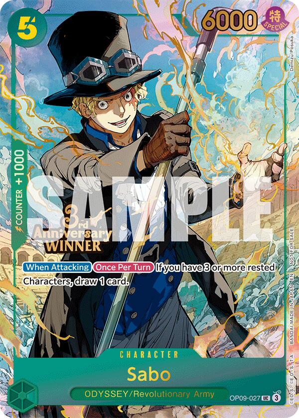 Sabo - OP09-027 (3rd Anniversary Winner) [OP-PR - OP09-027]