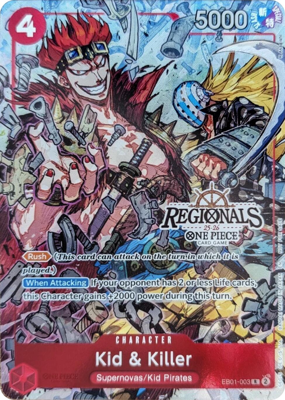 Kid & Killer (CS 25-26 Regionals Textured Chase Promo) [OP-PR - EB01-003]