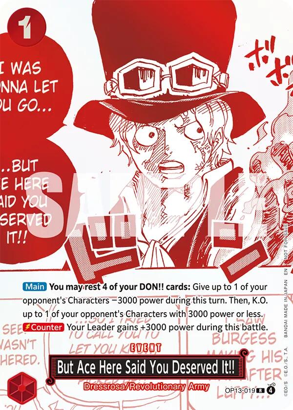 But Ace Here Said You Deserved It!! (3rd Anniversary Treasure Campaign Pack) [OP-PR - OP13-019]