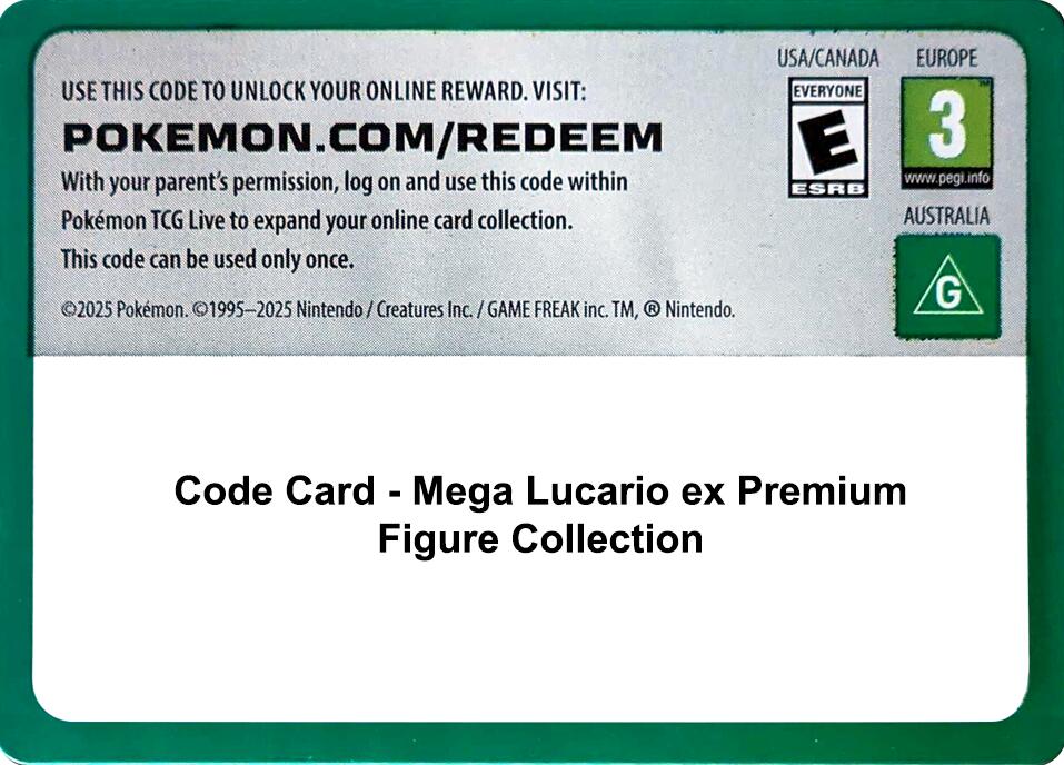 Code Card - Mega Lucario ex Premium Figure Collection [MCAP]