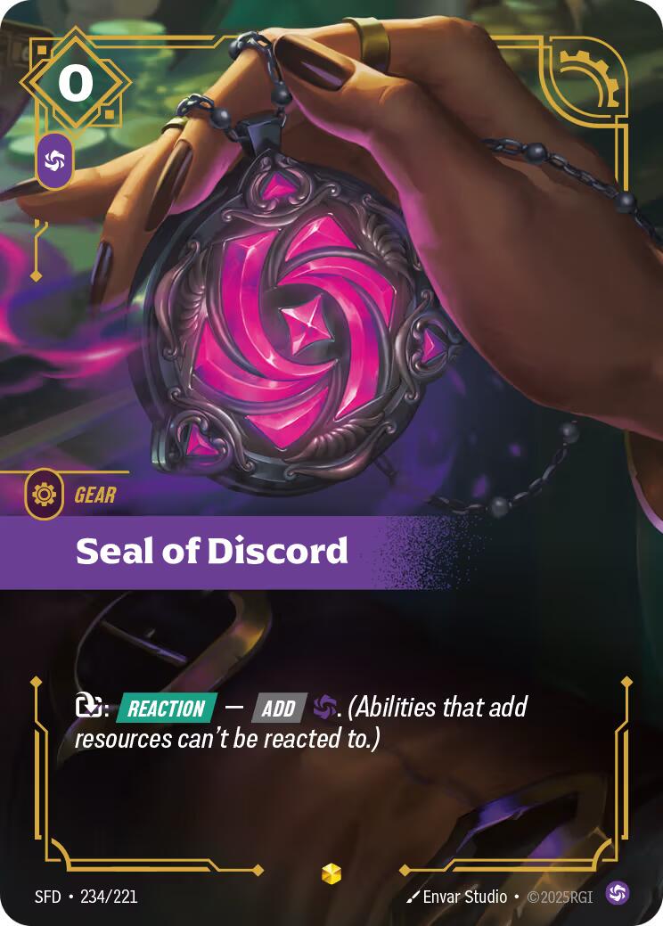 その他 Seal of Discord Riftbound Chinese TCG Epic Seal of Discord 204/298 Holo Foil OGN