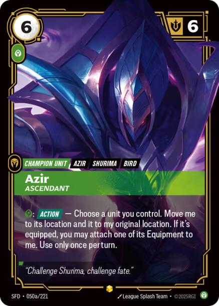 Azir - Ascendant (Alternate Art) [SFD - 050a/221]