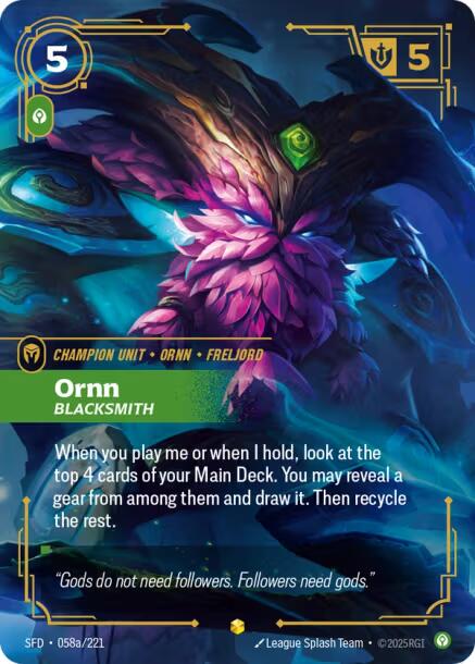 Ornn - Blacksmith (Alternate Art) [SFD - 058a/221]