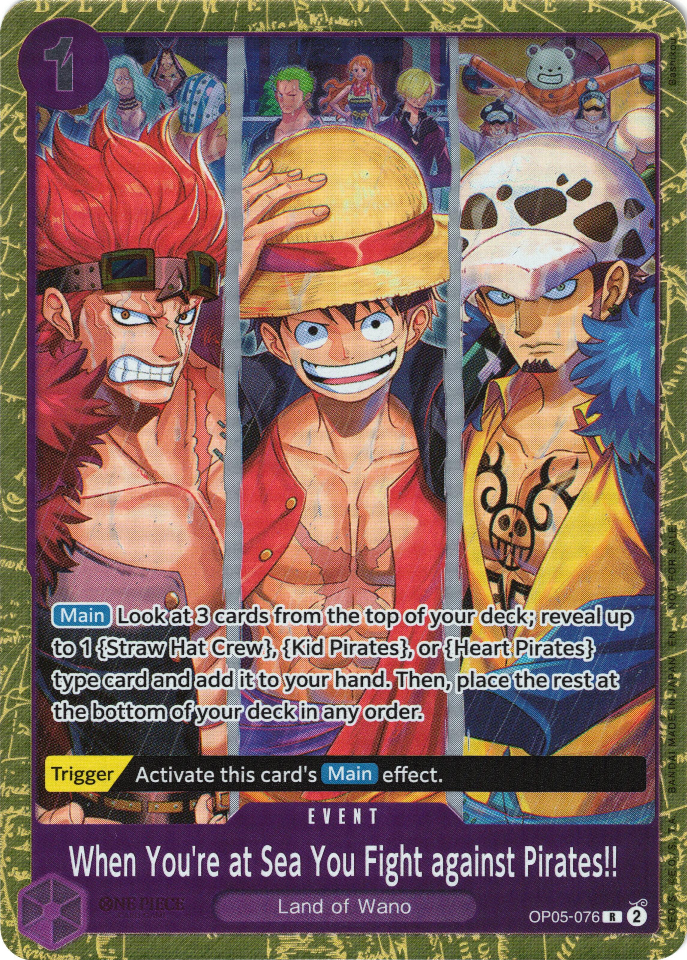 When You're at Sea You Fight against Pirates!! (2025 Pirates League Finals Textured Foil) [OP-PR - OP05-076]