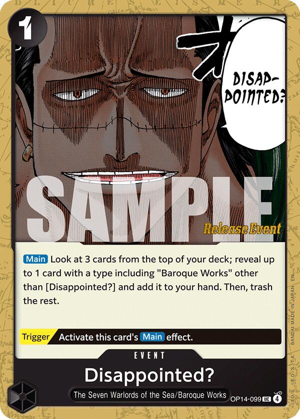 Disappointed? [OP14 RE - OP14-099]