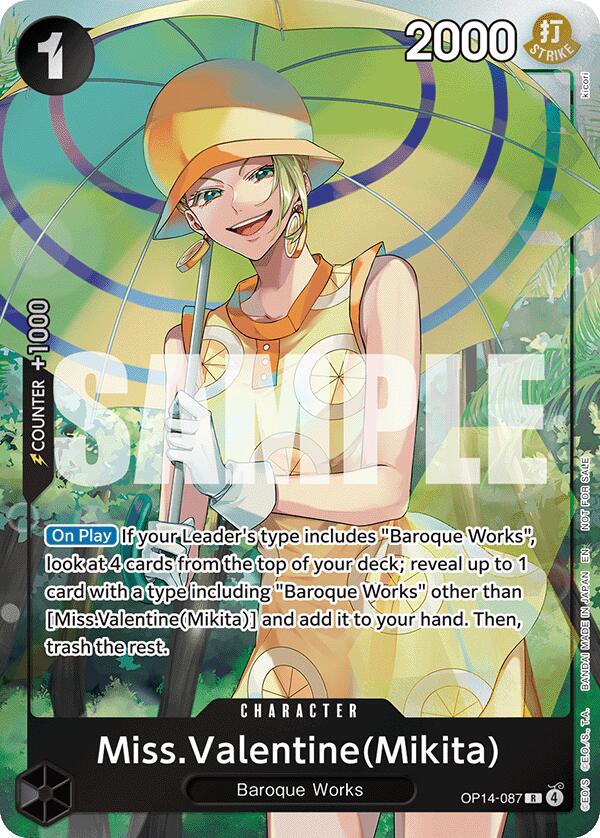 Miss.Valentine(Mikita) (Dash Pack) [OP14 - OP14-087]