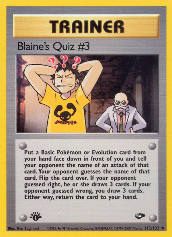 Blaine's Quiz #3 [G2 - 112/132]